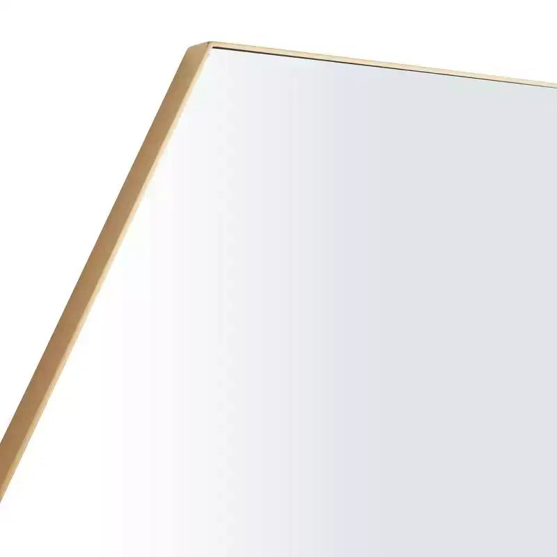 Miroir mural hexagonal en bois contemporain Olivia & May
