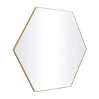 Miroir mural hexagonal en bois contemporain Olivia & May