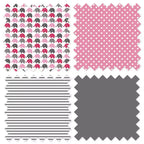 Bacati - Panier à Linge Éléphants Rose/Gris avec Cadre en Bois