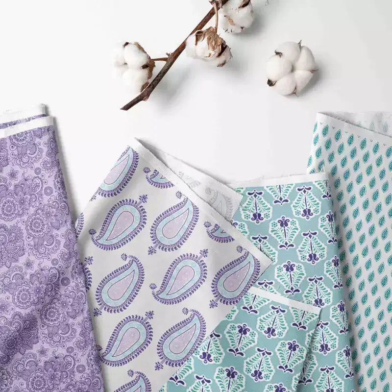 Bacati - Sophia Paisley Aqua/Corail Panier à Linge Pliable