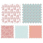 Bacati - Sophia Paisley Aqua/Corail Panier à Linge Pliable
