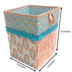 Bacati - Sophia Paisley Aqua/Corail Panier à Linge Pliable