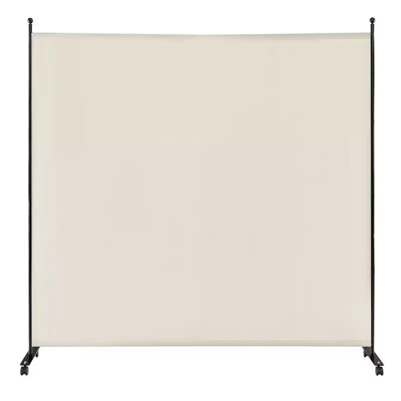 Costway Séparateur de pièce à panneau unique de 1,8 m avec roulettes, cloison en tissu roulant, écran d'intimité