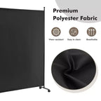 Costway Séparateur de pièce à panneau unique de 1,8 m avec roulettes, cloison en tissu roulant, écran d'intimité