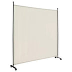 Costway Séparateur de pièce à panneau unique de 1,8 m avec roulettes, cloison en tissu roulant, écran d'intimité