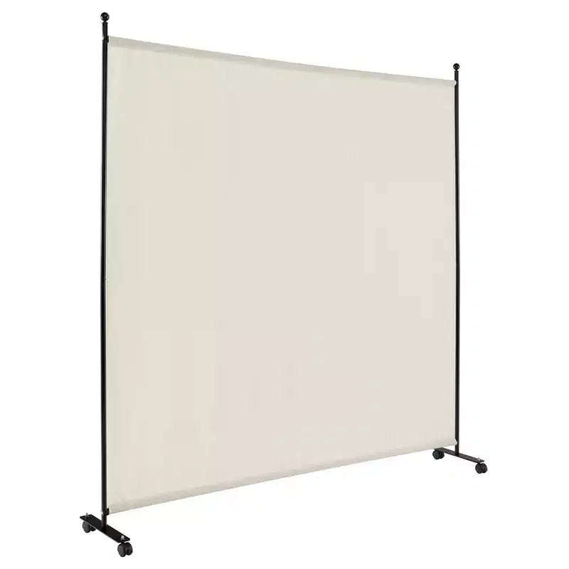Costway Séparateur de pièce à panneau unique de 1,8 m avec roulettes, cloison en tissu roulant, écran d'intimité