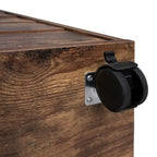 Meuble de rangement roulant à 7 tiroirs avec roulettes pivotantes – Unité simple – Gris / Blanc / Noir / Noir vieilli / Chêne vintage / Chêne gris / Naturel / Chêne marron / Marron rustique