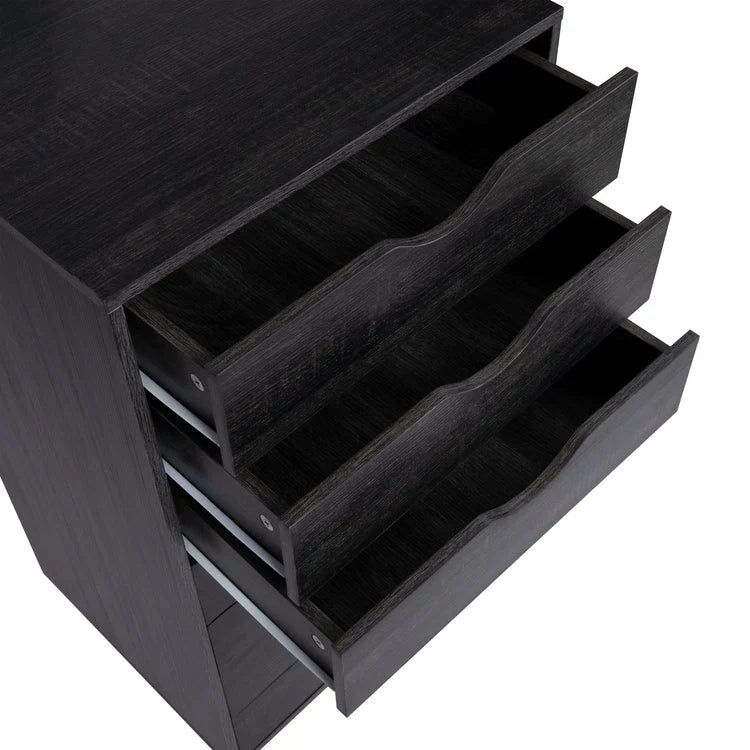 Meuble de rangement roulant à 7 tiroirs avec roulettes pivotantes – Unité simple – Gris / Blanc / Noir / Noir vieilli / Chêne vintage / Chêne gris / Naturel / Chêne marron / Marron rustique