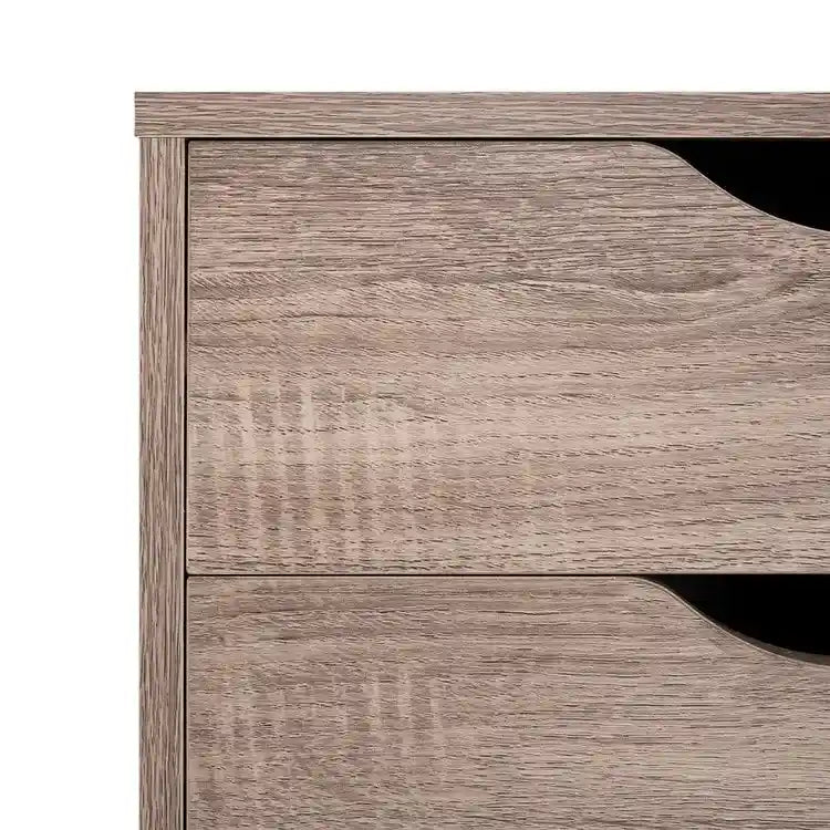 Meuble de rangement roulant à 7 tiroirs avec roulettes pivotantes – Unité simple – Gris / Blanc / Noir / Noir vieilli / Chêne vintage / Chêne gris / Naturel / Chêne marron / Marron rustique