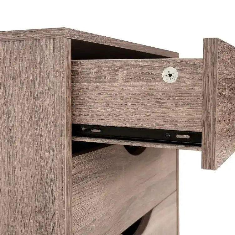 Meuble de rangement roulant à 7 tiroirs avec roulettes pivotantes – Unité simple – Gris / Blanc / Noir / Noir vieilli / Chêne vintage / Chêne gris / Naturel / Chêne marron / Marron rustique
