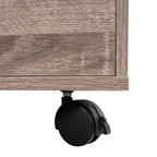 Meuble de rangement roulant à 7 tiroirs avec roulettes pivotantes – Unité simple – Gris / Blanc / Noir / Noir vieilli / Chêne vintage / Chêne gris / Naturel / Chêne marron / Marron rustique