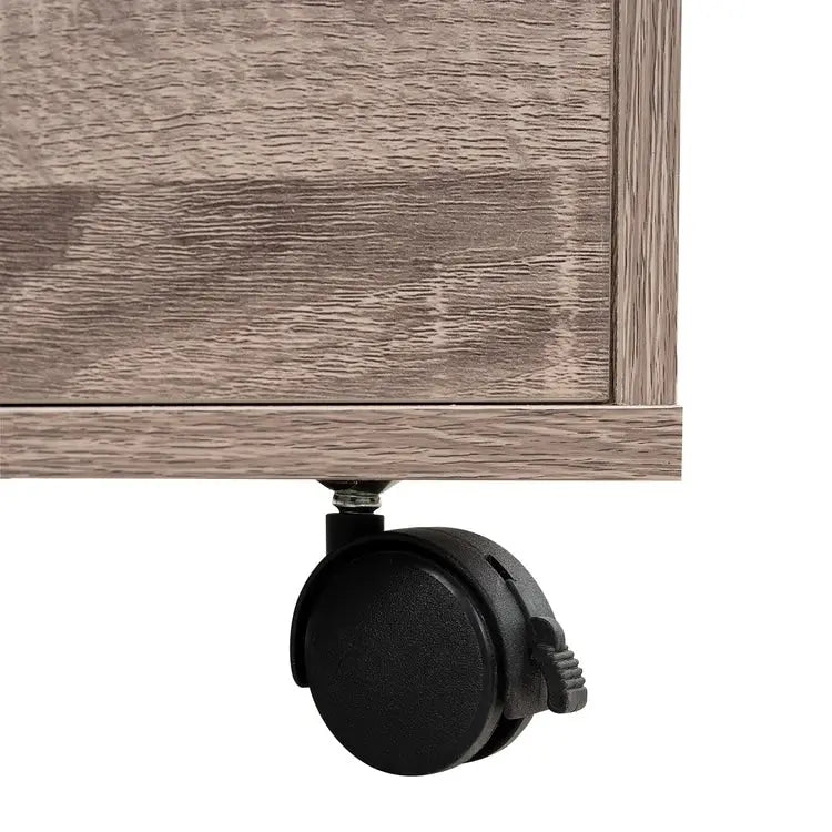 Meuble de rangement roulant à 7 tiroirs avec roulettes pivotantes – Unité simple – Gris / Blanc / Noir / Noir vieilli / Chêne vintage / Chêne gris / Naturel / Chêne marron / Marron rustique