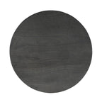 Table à manger ronde en bois massif de 100 cm avec plateau en placage et pieds évasés – Noyer / Chêne naturel / Gris, pour 4 personnes