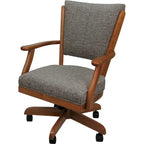 Chaise de salle à manger classique en bois massif avec roulettes - Hauteur 99 cm