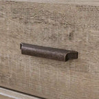 Commode double à 8 tiroirs avec glissières souples, bords biseautés et poignées métalliques – Érable Gris / Chêne vieilli, pour 1 personne / ménage