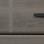 Commode double à 8 tiroirs avec glissières souples, bords biseautés et poignées métalliques – Érable Gris / Chêne vieilli, pour 1 personne / ménage