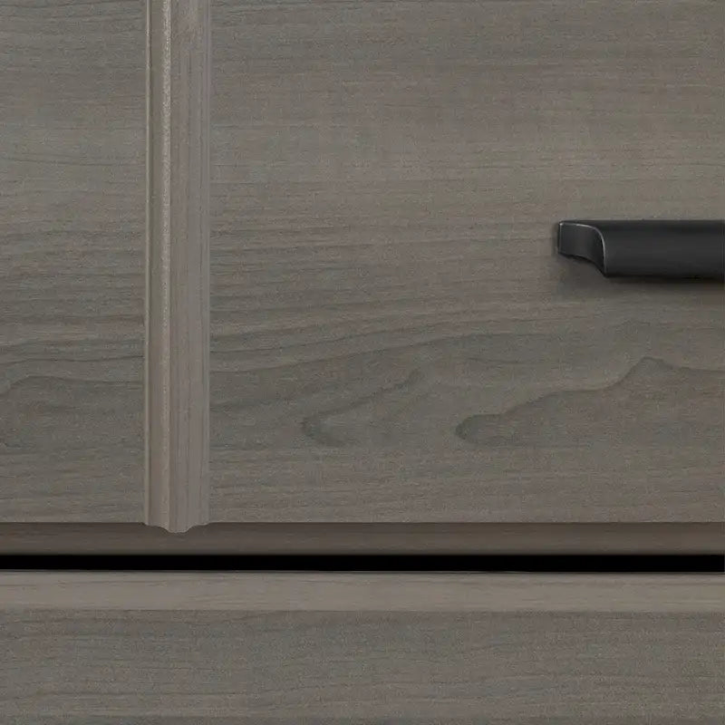 Commode double à 8 tiroirs avec glissières souples, bords biseautés et poignées métalliques – Érable Gris / Chêne vieilli, pour 1 personne / ménage