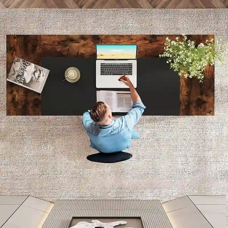 Bureau d'ordinateur/d'écriture 160 cm Noir/Blanc/Gris avec étagère de rangement – Monoposte