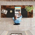 Bureau d'ordinateur/d'écriture 160 cm Noir/Blanc/Gris avec étagère de rangement – Monoposte