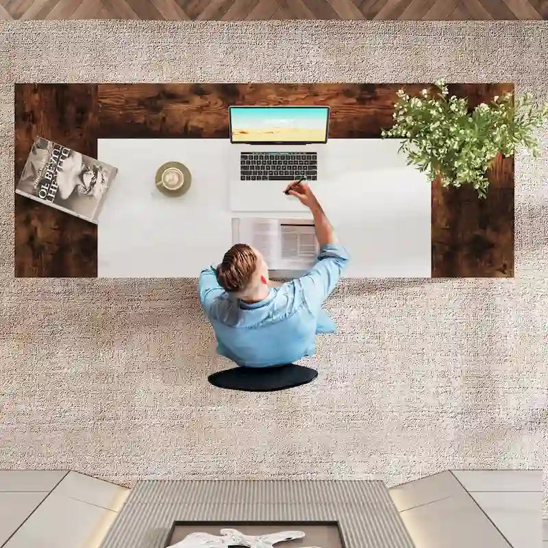 Bureau d'ordinateur/d'écriture 160 cm Noir/Blanc/Gris avec étagère de rangement – Monoposte