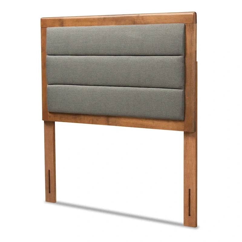 Tête de lit en tissu capitonné gris foncé – Lit simple / double / grand lit / très grand lit