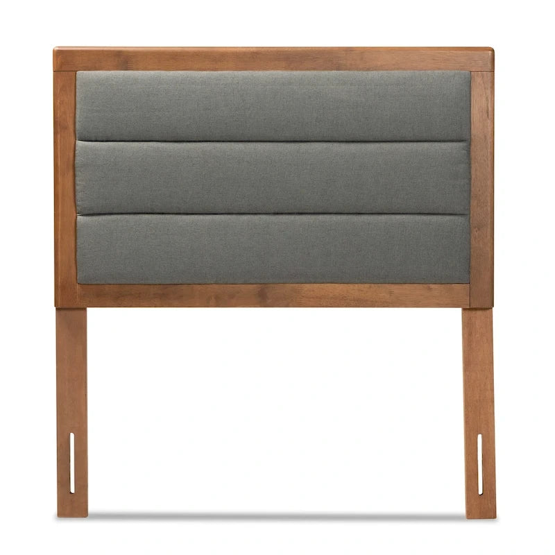 Tête de lit en tissu capitonné gris foncé – Lit simple / double / grand lit / très grand lit