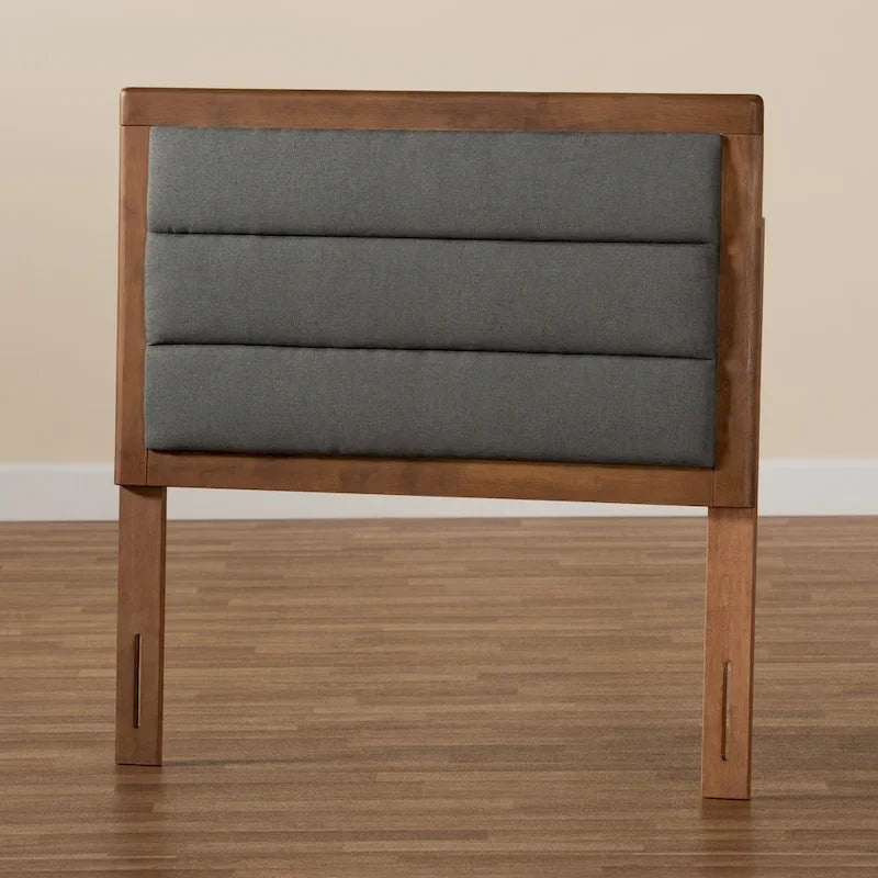 Tête de lit en tissu capitonné gris foncé – Lit simple / double / grand lit / très grand lit