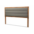 Tête de lit en tissu capitonné gris foncé – Lit simple / double / grand lit / très grand lit