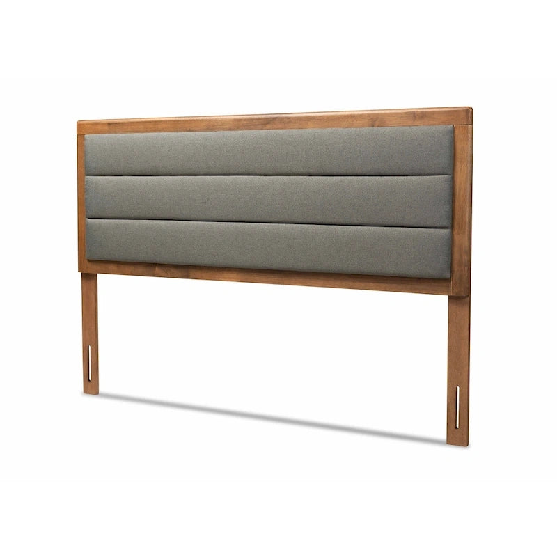 Tête de lit en tissu capitonné gris foncé – Lit simple / double / grand lit / très grand lit
