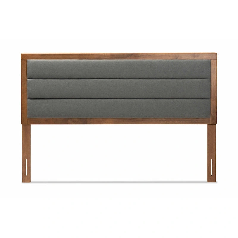 Tête de lit en tissu capitonné gris foncé – Lit simple / double / grand lit / très grand lit