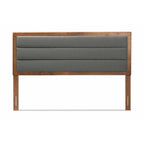 Tête de lit en tissu capitonné gris foncé – Lit simple / double / grand lit / très grand lit