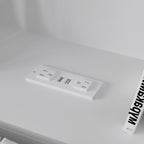 Tête de lit bibliothèque blanche avec lumières LED RGB et étagères réglables – Lit Queen, Lit simple