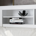 Tête de lit bibliothèque blanche avec lumières LED RGB et étagères réglables – Lit Queen, Lit simple