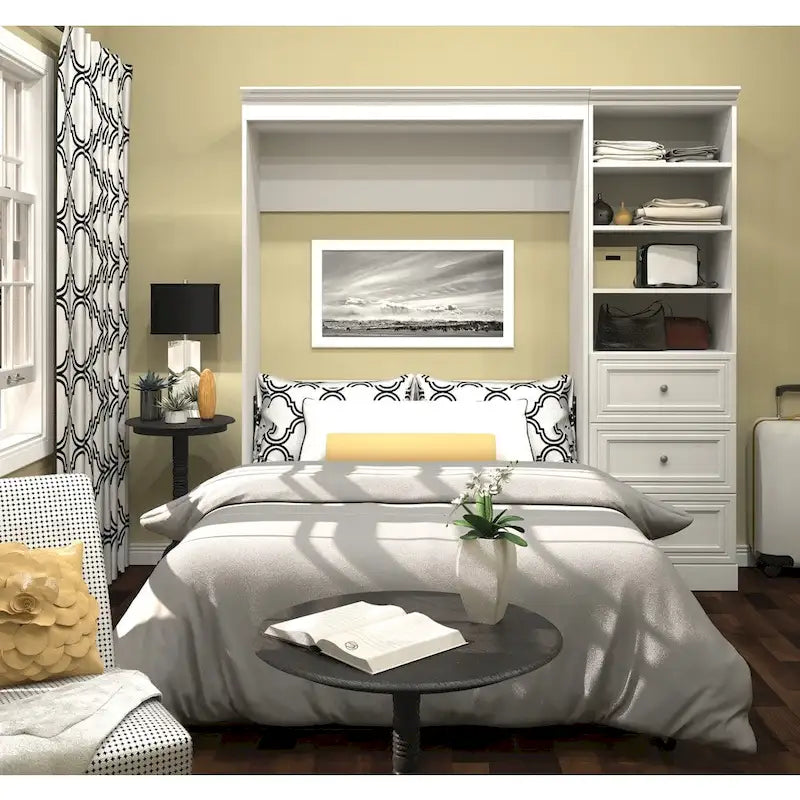 Versatile Full Murphy Bed and Closet Organizer (84W) by Bestar