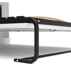 Lit escamotable grand modèle (84" l.) avec organisateur de penderie et tiroirs, blanc/marron Toscane – Couchage simple