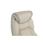 Fauteuil de bureau de direction en cuir reconstitué avec soutien lombaire, inclinaison verrouillable et accoudoirs relevables – Taupe / Noir / Anthracite, pour 1 personne