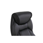 Fauteuil de bureau de direction en cuir reconstitué avec soutien lombaire, inclinaison verrouillable et accoudoirs relevables – Taupe / Noir / Anthracite, pour 1 personne