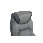 Fauteuil de bureau de direction en cuir reconstitué avec soutien lombaire, inclinaison verrouillable et accoudoirs relevables – Taupe / Noir / Anthracite, pour 1 personne