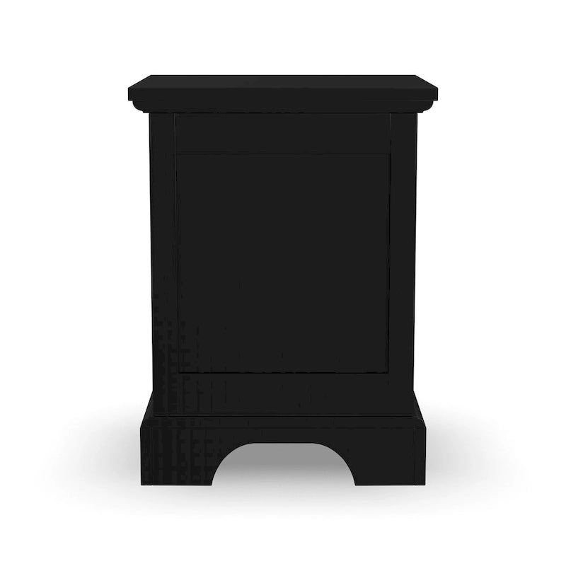 Table de chevet noire à 1 tiroir – Unité individuelle