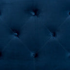 Tête de lit capitonnée en velours cintré bleu marine – Double / Grand / Très grand