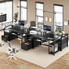 Bureau d'ordinateur d'angle 160 cm (63 po) avec lumières DEL, prise de courant, tiroir classeur et tablette pour clavier – Pour une personne – Brun/Gris/Noir