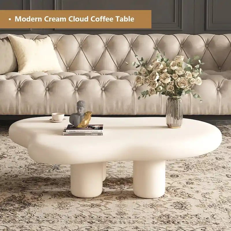 48,5 Table Basse Moderne Forme Nuage 4 Pieds