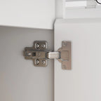 Bureau blanc réglable en hauteur électrique avec meuble de rangement latéral – Un seul utilisateur