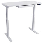 Bureau assis-debout électrique 122 cm avec tiroir – Monoposte – Blanc / Graphite / Noyer / Noir