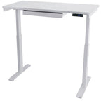 Bureau assis-debout électrique 122 cm avec tiroir – Monoposte – Blanc / Graphite / Noyer / Noir