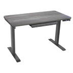 Bureau assis-debout électrique 122 cm avec tiroir – Monoposte – Blanc / Graphite / Noyer / Noir