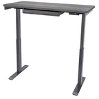 Bureau assis-debout électrique 122 cm avec tiroir – Monoposte – Blanc / Graphite / Noyer / Noir