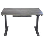 Bureau assis-debout électrique 122 cm avec tiroir – Monoposte – Blanc / Graphite / Noyer / Noir