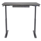 Bureau assis-debout électrique 122 cm avec tiroir – Monoposte – Blanc / Graphite / Noyer / Noir