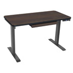 Bureau assis-debout électrique 122 cm avec tiroir – Monoposte – Blanc / Graphite / Noyer / Noir